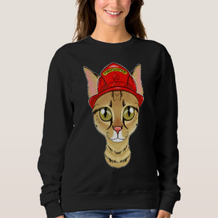 Cat I Fireman Cat I Firefighter Savannah Cat Sweatshirt