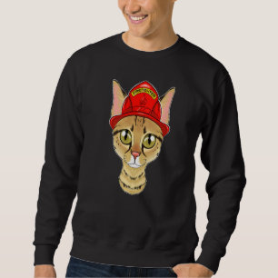 Cat I Fireman Cat I Firefighter Savannah Cat Sweatshirt