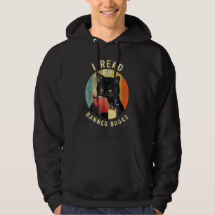 Cat I Read Banned Books Bookworms Loves Reading Bo Hoodie