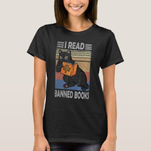 Cat I Read Banned Books Bookworms Loves Reading Bo T-Shirt