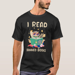 Cat I Read Banned Books Bookworms Reading Book 10 T-Shirt