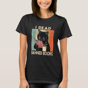 Cat I Read Banned Books  Bookworms Reading Book 1 T-Shirt
