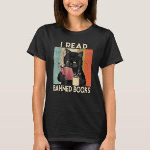 Cat I Read Banned Books  Bookworms Reading Book 2 T-Shirt