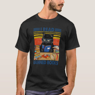Cat I Read Banned Books  Bookworms Reading Book T-Shirt