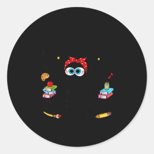 Cat I Survived 67 Days Of School Teachers Students Classic Round Sticker