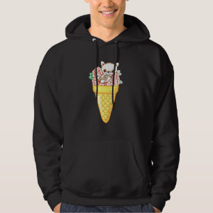 Cat Ice Cream Animal And Ice Cream Collection Hoodie