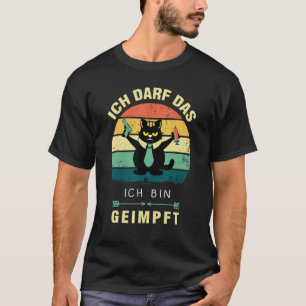 Cat Ich Bin Geimpft Pro Vaccination Holiday Retro T-Shirt