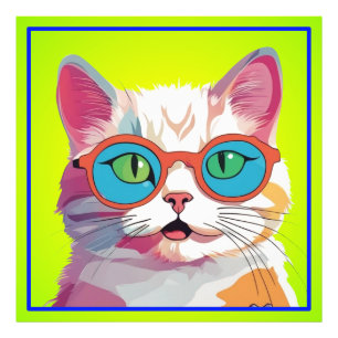Cat Illustration Clipart Photo Print
