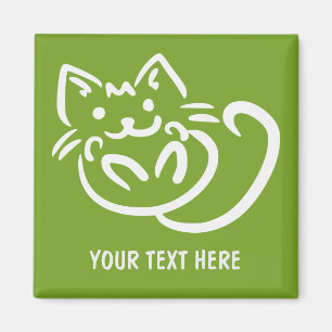Cat Illustration custom colour magnet