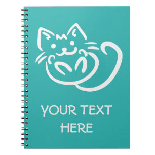 Cat Illustration custom colour notebook