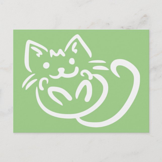 Cat Illustration custom postcard (Front)