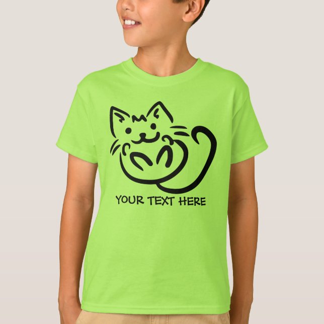 Cat Illustration custom shirts & jackets (Front)