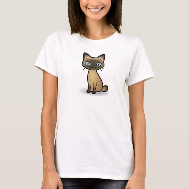 Cat Illustration Tee Shirt (Front)