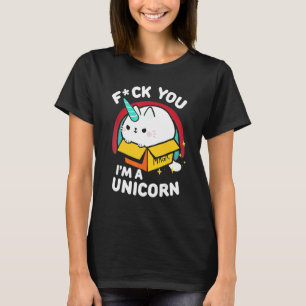 Cat I'm A Unicorn Freak You Fluff Fluff T-Shirt