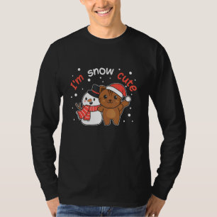 Cat I'm Snow Cute Snowman Snow Pun T-Shirt