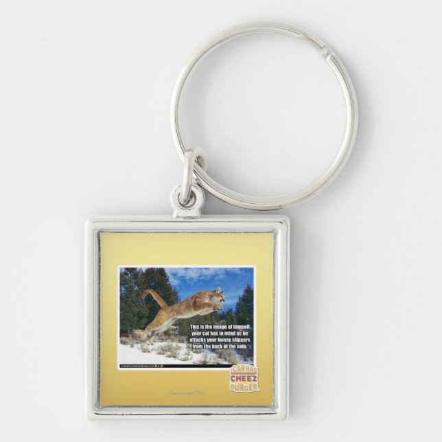 Cat image key ring (Front)