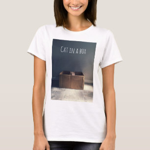 Cat in a box. The Zen cat master. T-Shirt