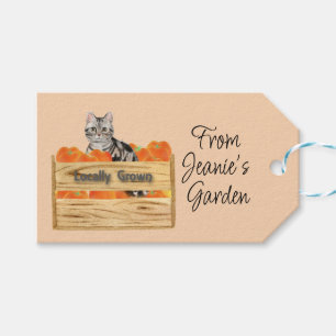 Cat in a Crate of Peaches Product Tags