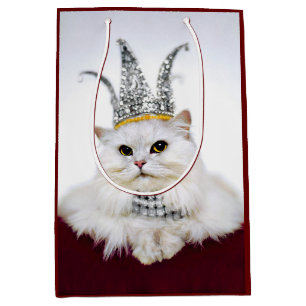 Cat in a Crown Medium Gift Bag
