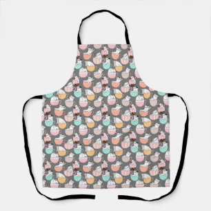 Cat in a cup pattern design 01 w apron