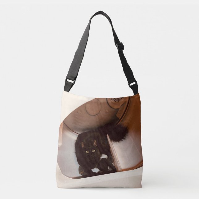 Cat in a Dryer  Crossbody Bag (Front)