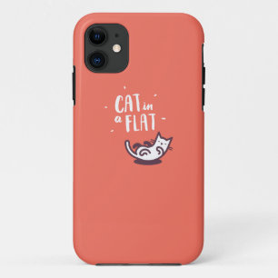 Cat in a Flat Case-Mate iPhone Case