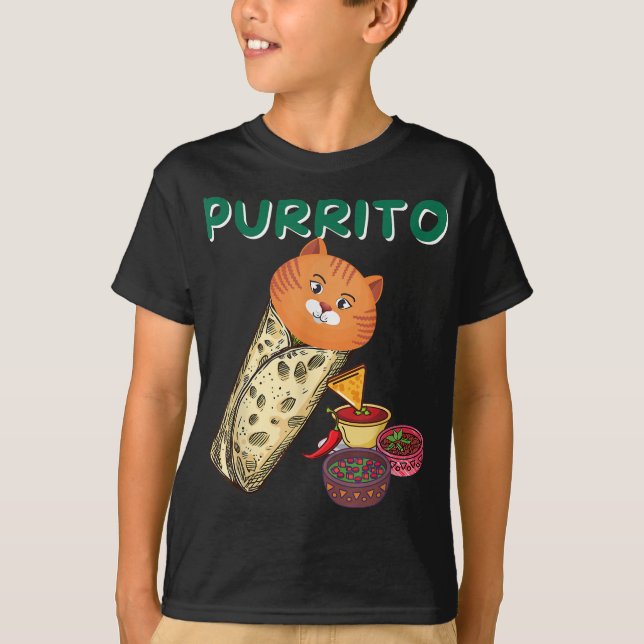 Cat In A Purrito | Birthday For Son T-Shirt (Front)