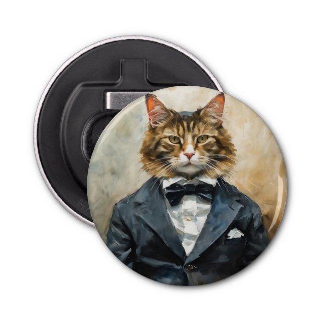 Cat in a Suit Bottle Opener (Front)
