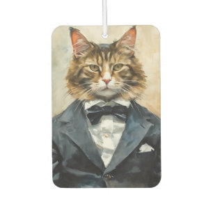 Cat in a Suit Car Air Freshener