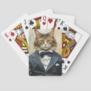 Cat in a Suit Playing Cards