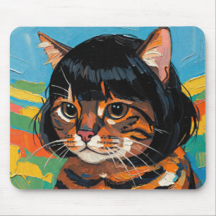 Cat In A Wig (#8) Mouse Pad