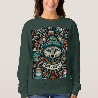 Cat in a Winter Hat Sweatshirt
