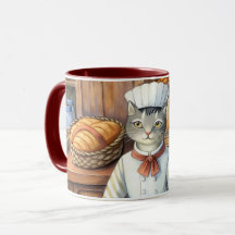 Cat in Bakery in France 