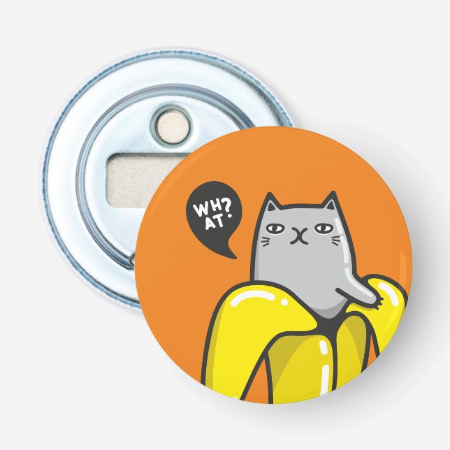 Cat in banana bottle opener (Front)