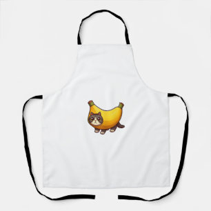 Cat in Banana Costume  Apron