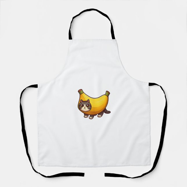 Cat in Banana Costume  Apron (Front)