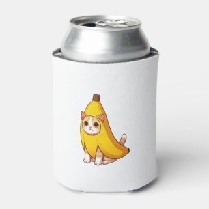 Cat in Banana Costume Can Cooler