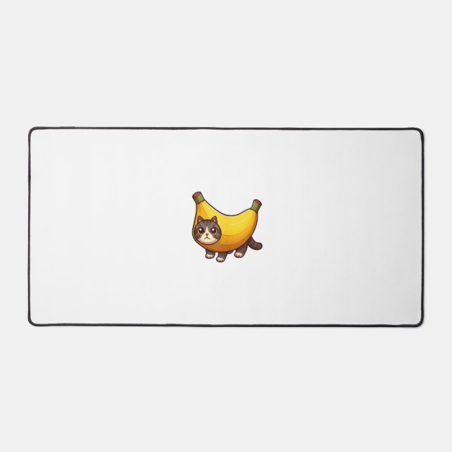 Cat in Banana Costume  Desk Mat (Front)