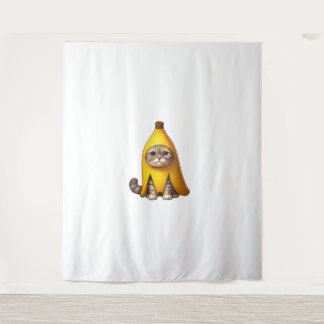 Cat in Banana Costume Tapestry