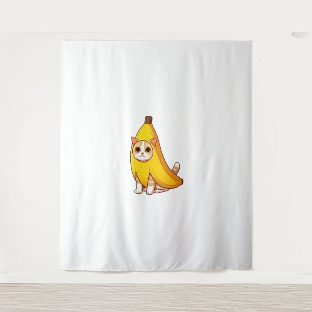 Cat in Banana Costume  Tapestry (Front)