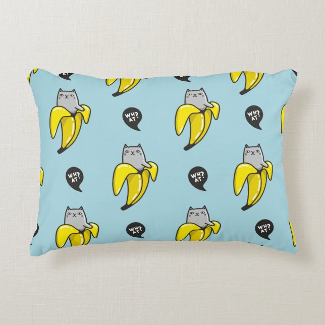 Cat in banana decorative cushion (Front)