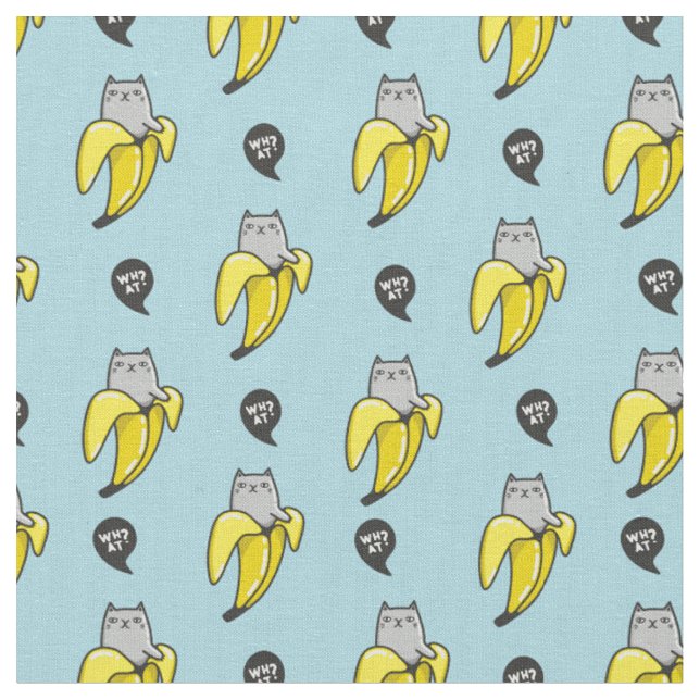 Cat in banana fabric (Close Up)