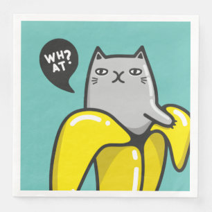 Cat in banana napkin