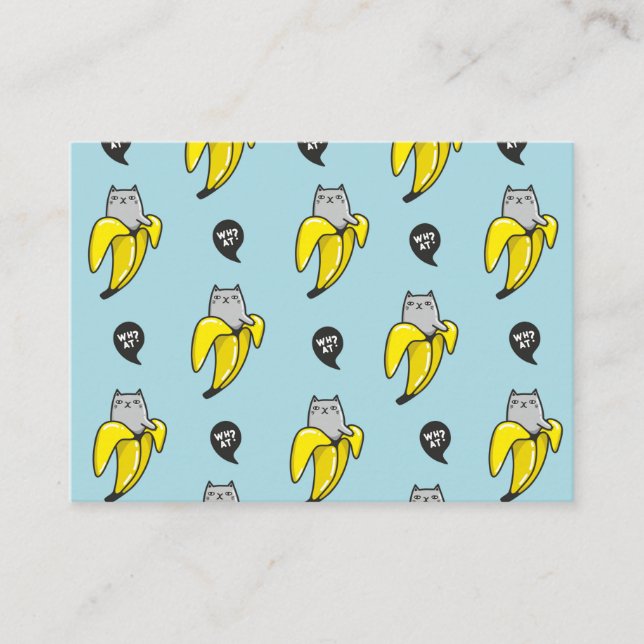 Cat in banana place card (Front)
