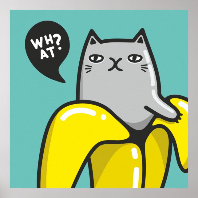 Cat in banana poster (Front)