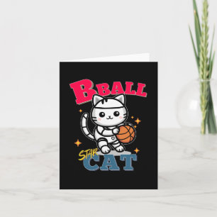Cat In Basketball  Card