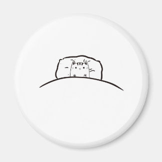 Cat in bed magnet, cute cat magnet