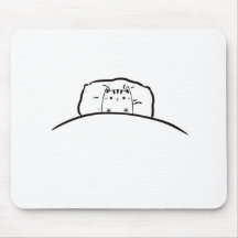 Cat in bed mouse mat, cute cat in bed