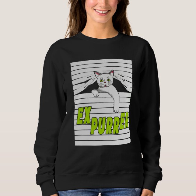 Cat in Blinds Explorer Kitten  1 Sweatshirt (Front)