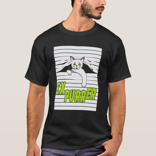 Cat in Blinds Explorer Kitten  1 T-Shirt (Front)